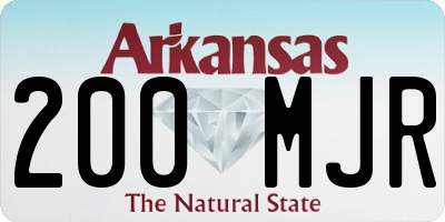 AR license plate 200MJR