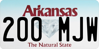 AR license plate 200MJW