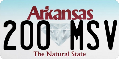 AR license plate 200MSV