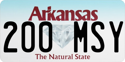 AR license plate 200MSY