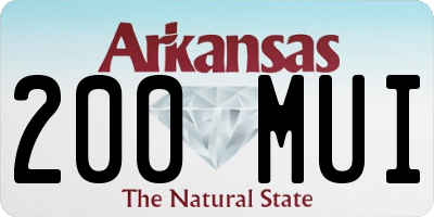 AR license plate 200MUI