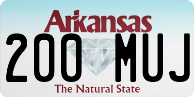 AR license plate 200MUJ