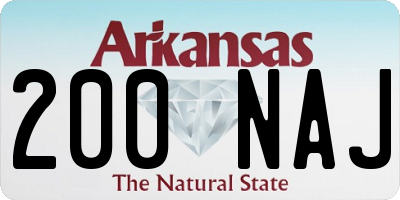 AR license plate 200NAJ