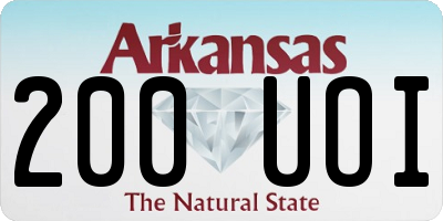 AR license plate 200UOI