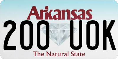 AR license plate 200UOK