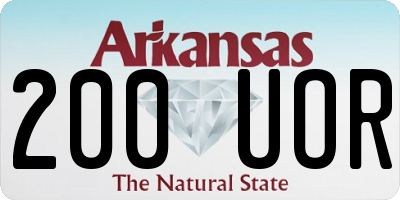 AR license plate 200UOR