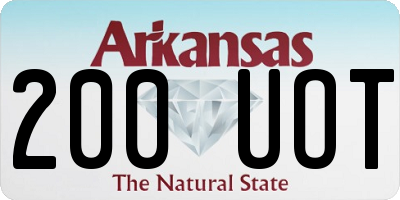 AR license plate 200UOT