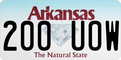 AR license plate 200UOW