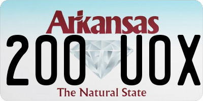 AR license plate 200UOX