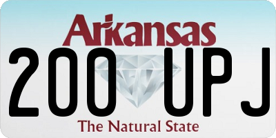 AR license plate 200UPJ