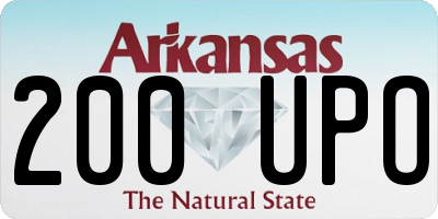 AR license plate 200UPO