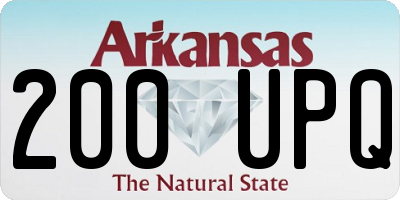 AR license plate 200UPQ