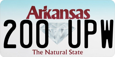 AR license plate 200UPW