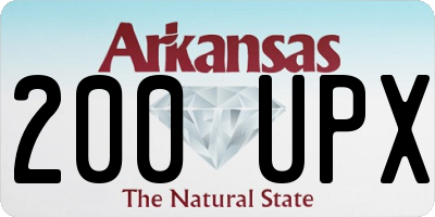 AR license plate 200UPX