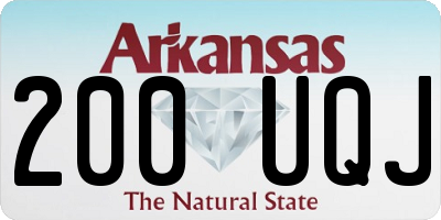 AR license plate 200UQJ