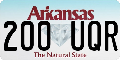 AR license plate 200UQR