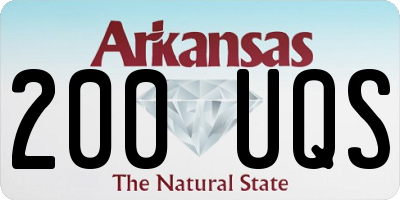 AR license plate 200UQS