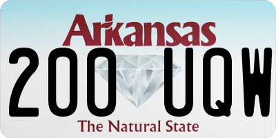 AR license plate 200UQW