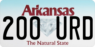 AR license plate 200URD