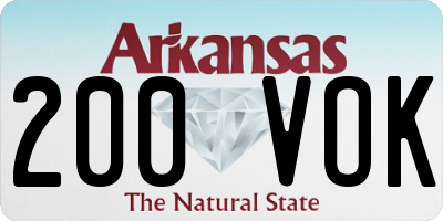 AR license plate 200VOK