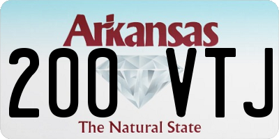AR license plate 200VTJ