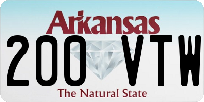 AR license plate 200VTW