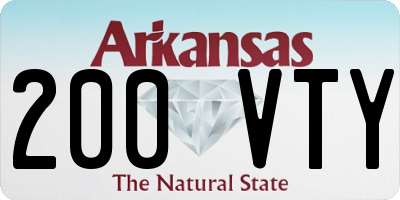 AR license plate 200VTY
