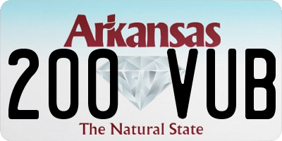 AR license plate 200VUB