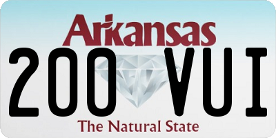 AR license plate 200VUI