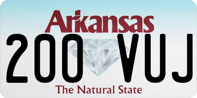 AR license plate 200VUJ