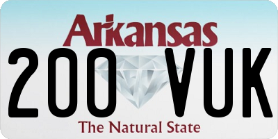 AR license plate 200VUK