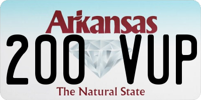 AR license plate 200VUP