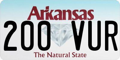 AR license plate 200VUR