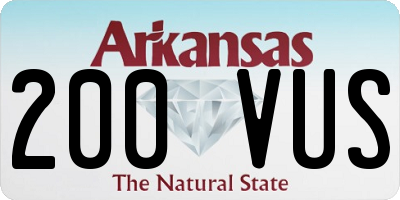 AR license plate 200VUS