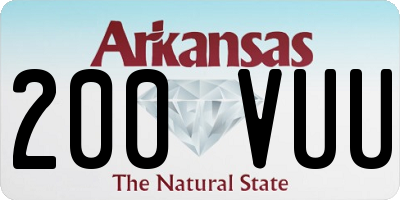 AR license plate 200VUU