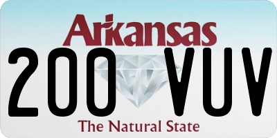 AR license plate 200VUV