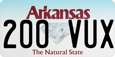 AR license plate 200VUX