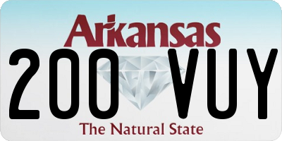 AR license plate 200VUY