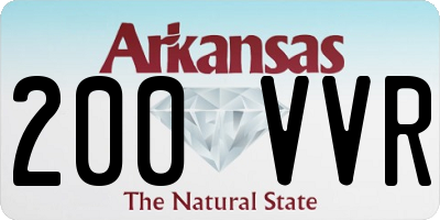 AR license plate 200VVR