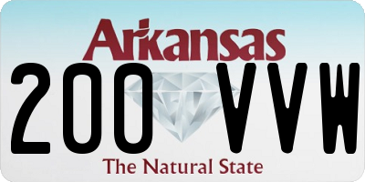 AR license plate 200VVW