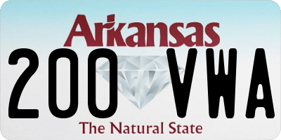 AR license plate 200VWA