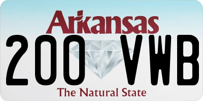 AR license plate 200VWB