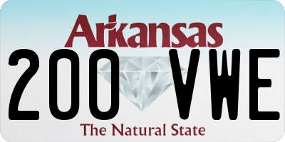 AR license plate 200VWE