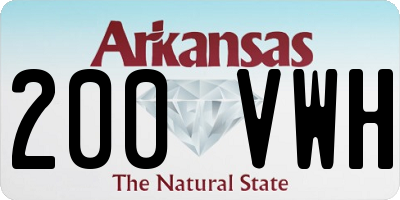 AR license plate 200VWH