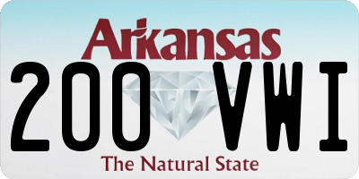 AR license plate 200VWI