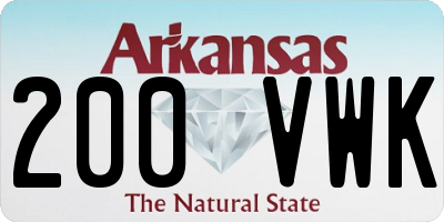 AR license plate 200VWK