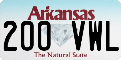 AR license plate 200VWL