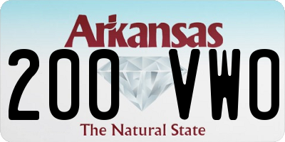 AR license plate 200VWO