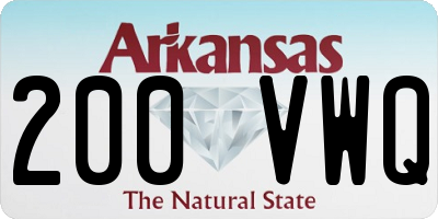 AR license plate 200VWQ