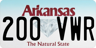 AR license plate 200VWR